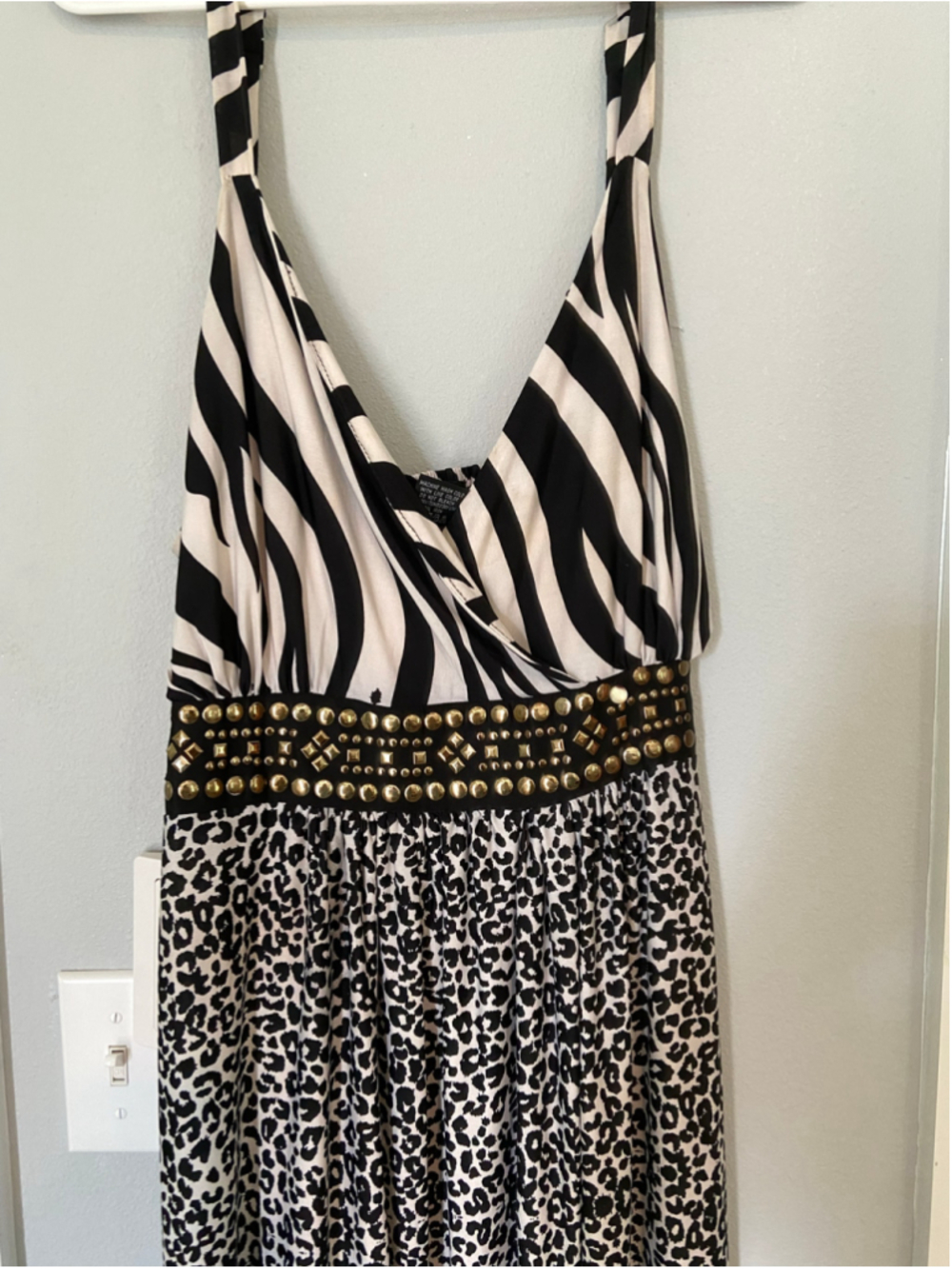 Animal print maxi dress by pretty pink, size 2X - Picture 4 of 6